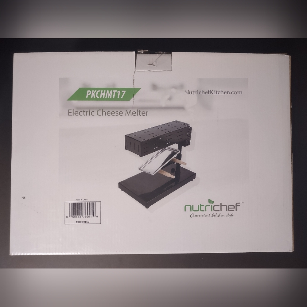 NIB Nutrichef Raclette Electric Cheese Warmer & Melter Temp Control PKCHMT17